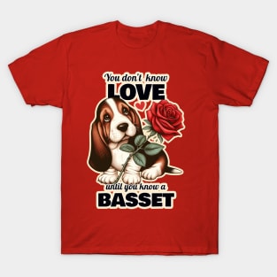 Basset hound Valentine's day T-Shirt